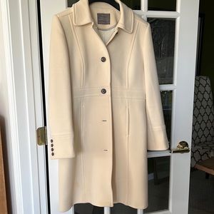J Crew Ivory Double Cloth Lady Day coat size 10